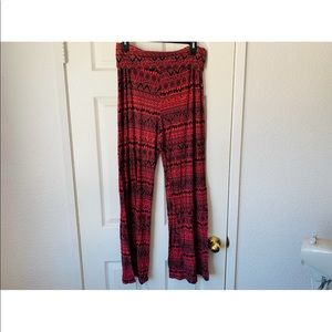 Pink and black elephant stretchy pants